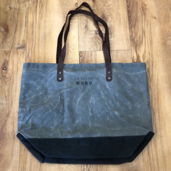 LIMITED EDITION John Varvatos Imported From Detroit Canvas Bag Leather Handles - Picture 2 of 5
